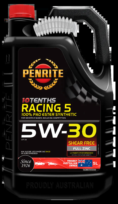 10 Tenths Racing 5W-30 — actual stock on our shelf